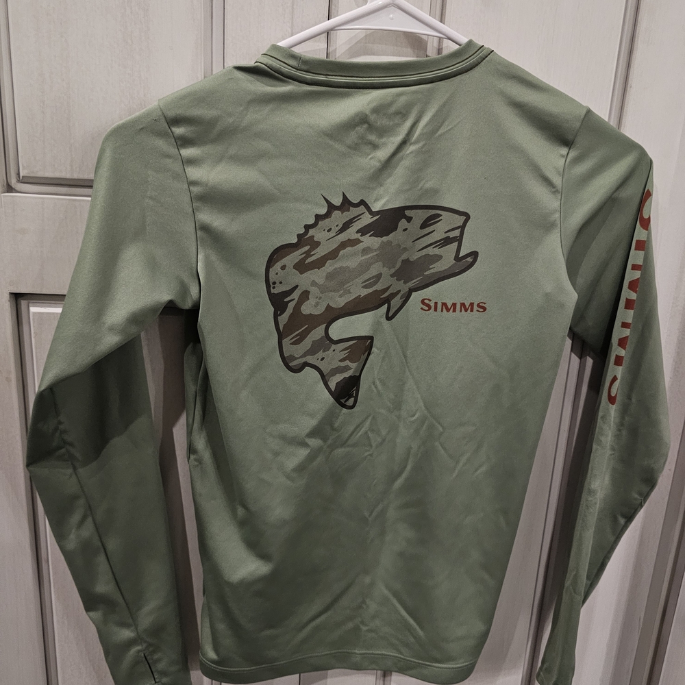 Simms Olive Graphic Long Sleeve Shirt